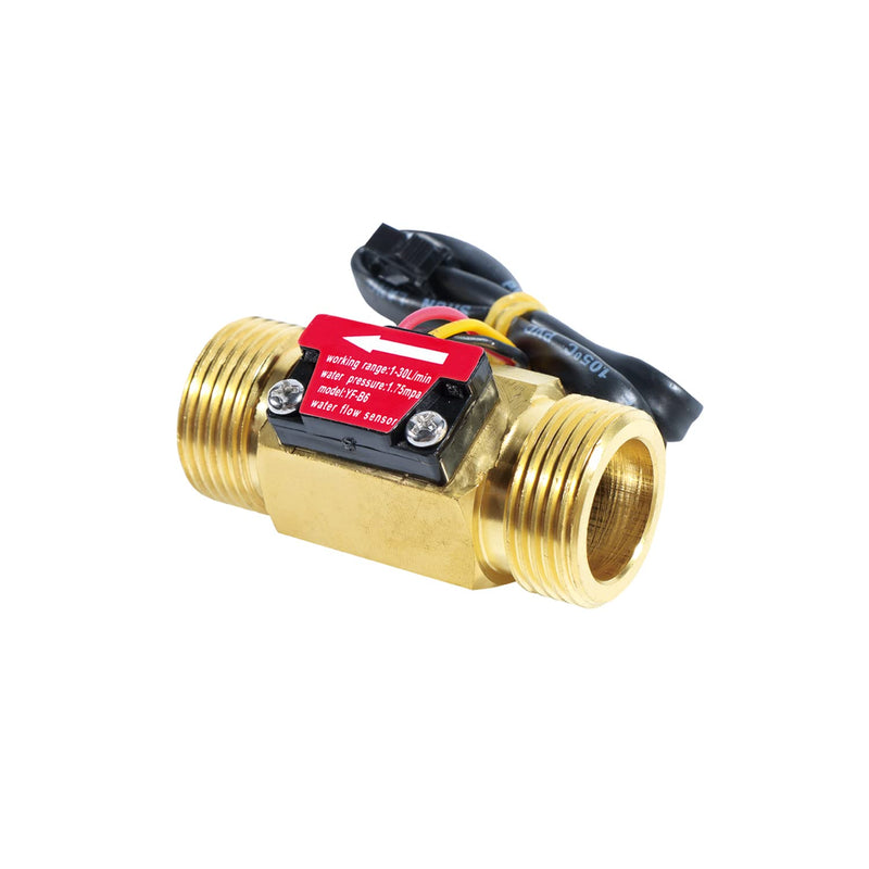 [Australia - AusPower] - GREDIA G3/4" Male Thread Brass Water Flow Sensor Switch Hall Effect Liquid Flowmeter Fluidmeter Counter BSP 1-30L/Min（60mm in Total Length） G3/4" 60mm 