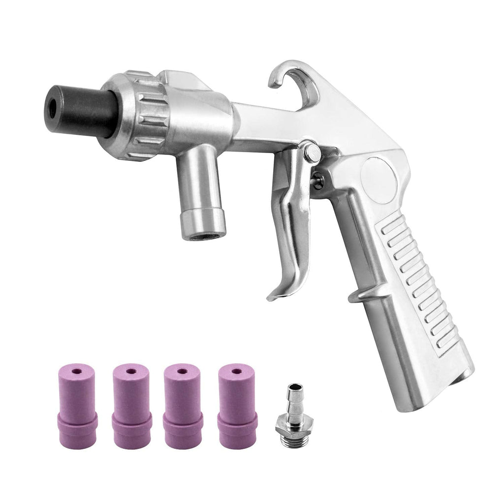 [Australia - AusPower] - QWORK Sand Blaster Gun Kit, with 4 PCS Ceramic Nozzles, for Sandblaster 