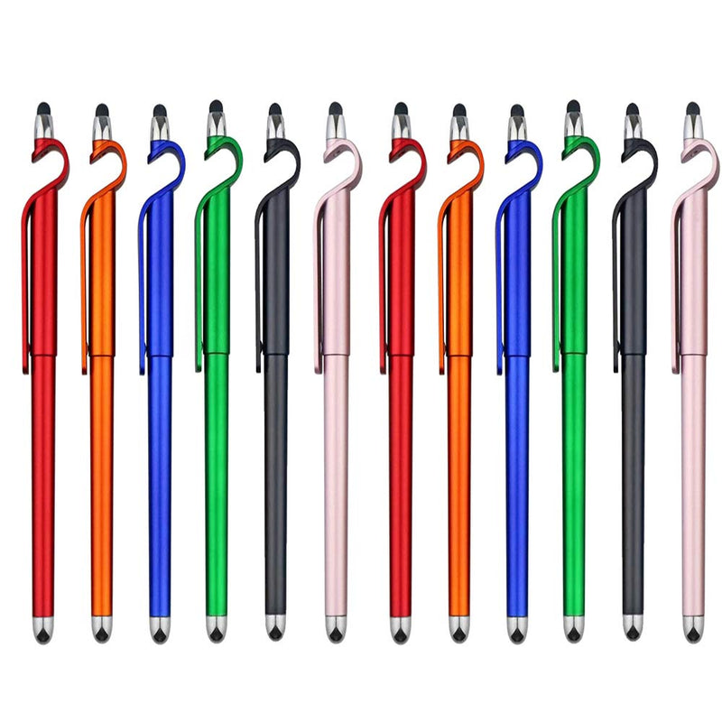 [Australia - AusPower] - Stylus Pen, SITAKE 12 Pcs Multifunctional 3 in 1 Phone Holder + Capacitive Stylus + Ballpoint Pens, Mobile Phone Stand Stylus Pens for All Touch Screen Device, Phones, Tablet and Computer (Style 2) Style 2 