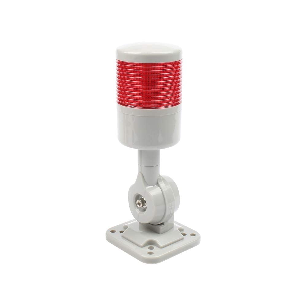 [Australia - AusPower] - LUBAN Led Signal Tower Stack Lights, Industrial Signal Warning Lights, Column Tower Lamp Andon Lights with Rotatable Base, Steady Flashing Light Switchable,12V 24V DC(1-Layer, no Buzzer) DC 12 to 24V 1-Layer/no Buzzer 