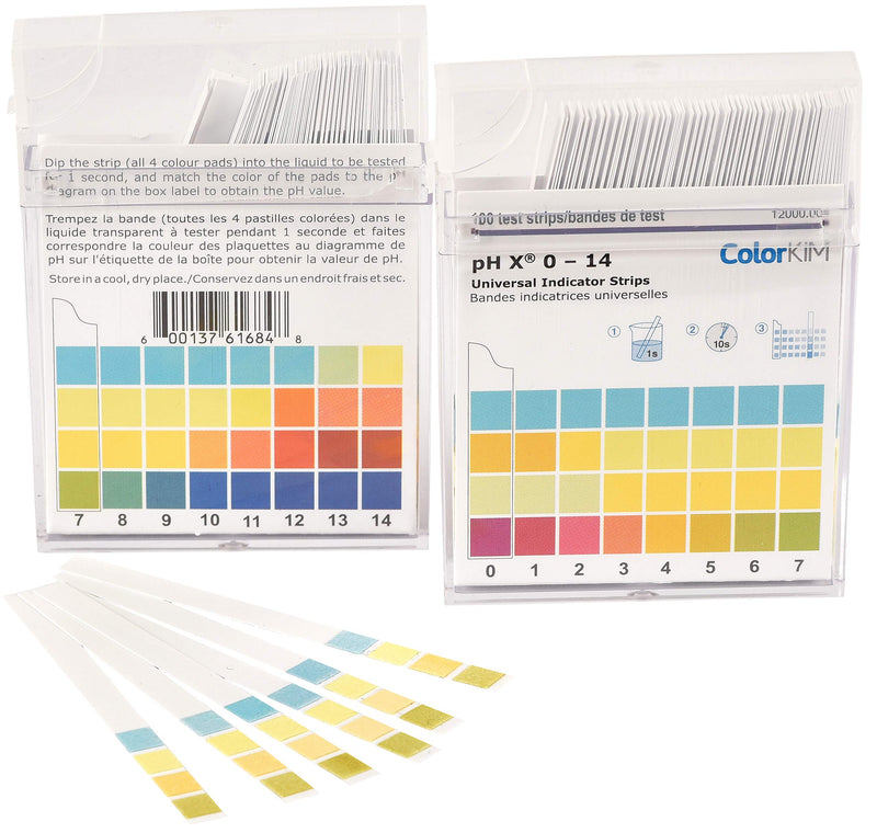 [Australia - AusPower] - pH Strips, 0-14 Scale, for Testing Water pH, Made of Premium Litmus Paper (100 Strips) 