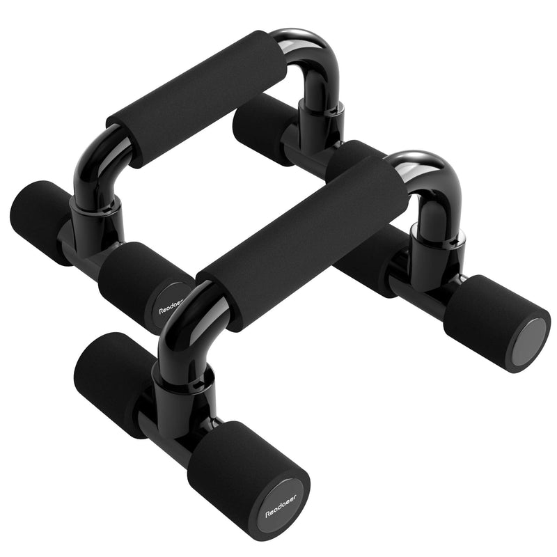 [Australia - AusPower] - READAEER Push Up Bars Gym Exercise Equipment Fitness 1 Pair Pushup Handles with Cushioned Foam Grip and Non-Slip Sturdy Structure Push Up Bars for Men & Women 