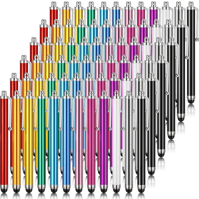 [Australia - AusPower] - Stylus Pen Set of 72 for Universal Touch Screens Devices Capacitive Stylus Compatible with iPhone, iPad, Tablet (12 Colors) 