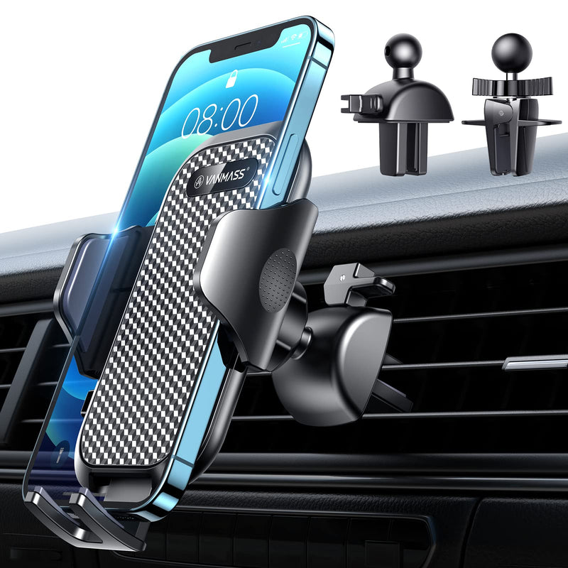 [Australia - AusPower] - [Upgraded] VANMASS Car Vent Phone Holder Mount Compatible for iPhone 13 Pro Max 12 11 X Xr Xs 8 7 Plus Mini Se Android Mobile Cell Smartphone Universal Vehicle Handsfree Easy Clamp Clip Cradle 