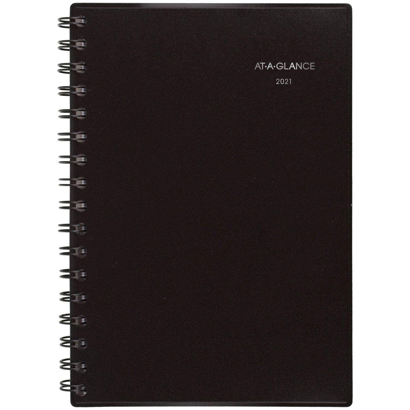 [Australia - AusPower] - 2021 Weekly & Monthly Planner by AT-A-GLANCE, 5-1/2" x 8-1/2", Small, Notetaker, Black (707350521) 2021 New Edition 