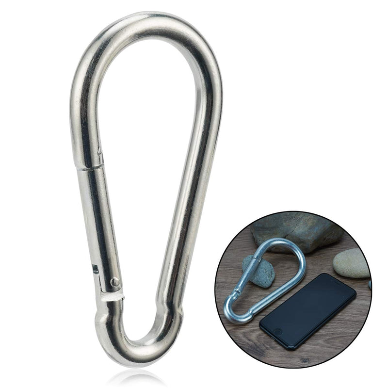 [Australia - AusPower] - Big Carabiner Clip Heavy Duty Spring Snap Hook 6.3 Inch Steel Clip Link M1313x160mm 