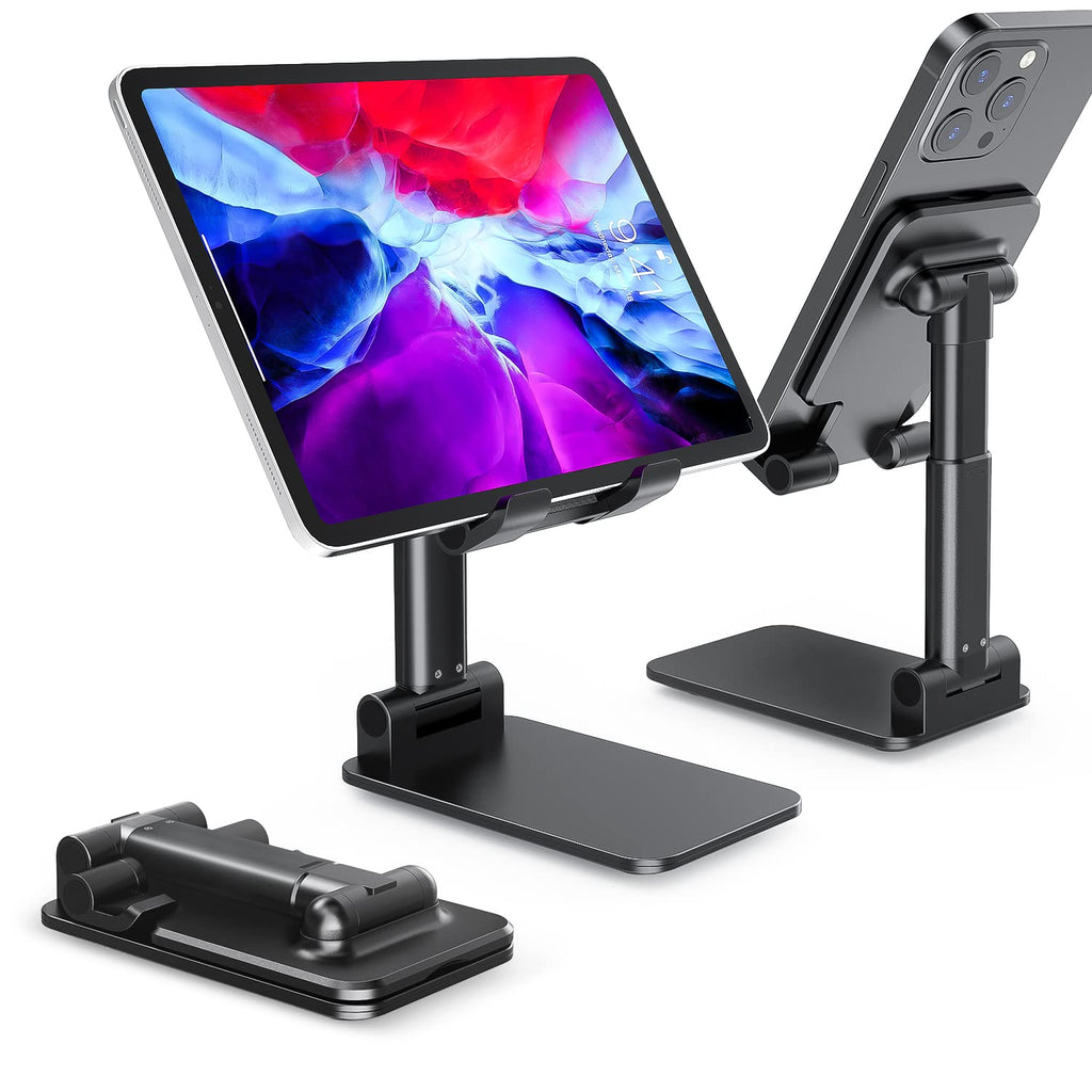 [Australia - AusPower] - Cell Phone Stand, VersionTECH. Adjustable Height Angle Phone Holder Desk for iPhone13 12 11 Pro / Xs / Max / Plus, Sumsung Galaxy S20 / S10 / S9 & other phones (4-7.9 inch) iPad Tablet Black 