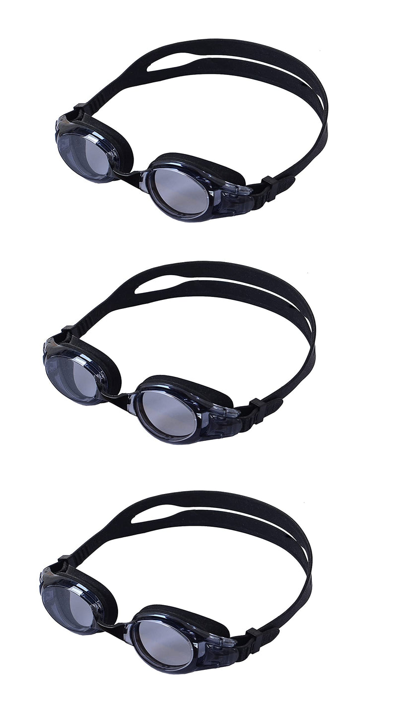 [Australia - AusPower] - YUENREE 3 Pack Swimming Goggles for Adults Men Women Youth Teens Kids Boys Girls Toddlers with 3 Hard Travel Cases 3 Pack for Adults-1 