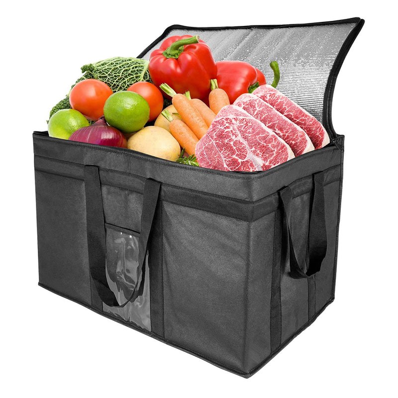 [Australia - AusPower] - XXXL Large Insulated Cooler Bag , Double Zipper Food Delivery Bag , Styrofoam Cooler of Keep Food Cold or Hot , Easy To Clean , Ideal for Professional Food Groceries Delivery Restaurant 