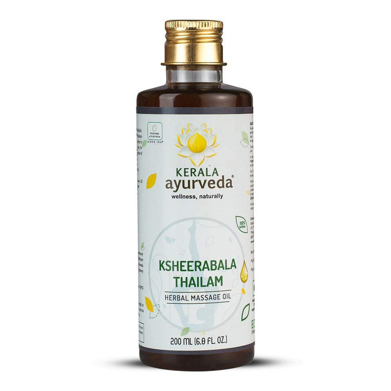 [Australia - AusPower] - Kerala Ayurveda Ksheerabala Thailam - Daily Massage Oil for Body - Nourishes Muscles, Maintains Bone and Joint Health, Promotes Restful Sleep and Balances Vata and Pitta, 6.8 Fl Oz 