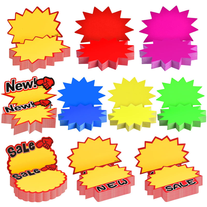 [Australia - AusPower] - Burst Signs Fluorescent Signs Blank Star Shape Retail Sale Tags Burst Paper Signs for Retail Party Favors (500 Pieces,Irregular Shape) Irregular Shape 