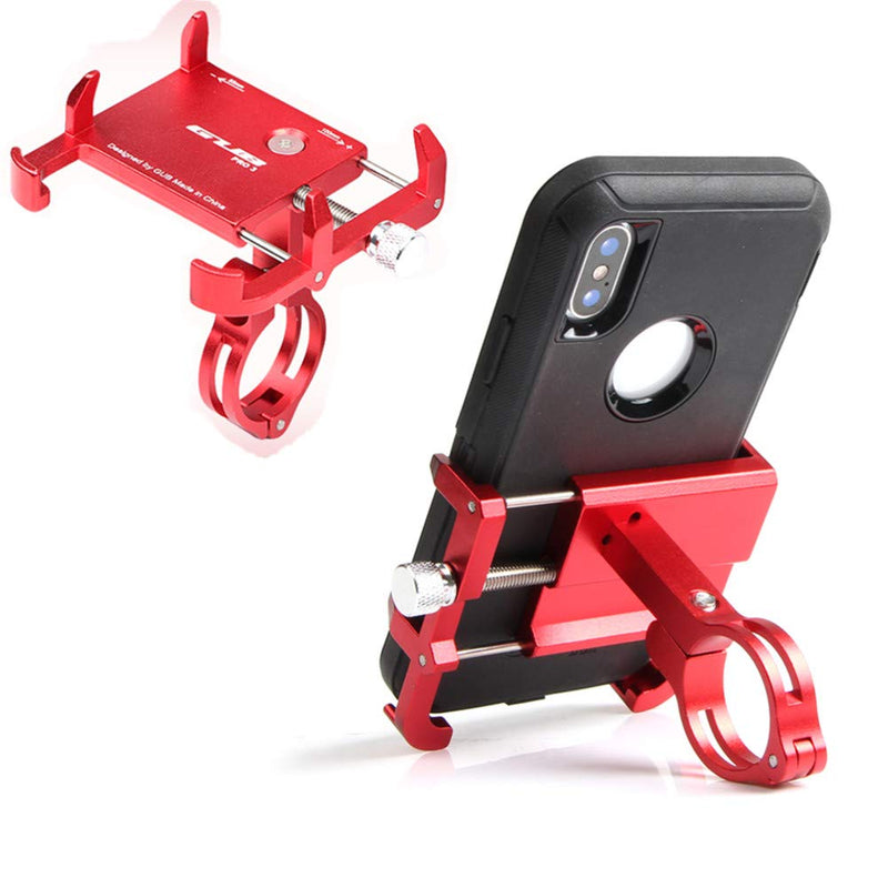 [Australia - AusPower] - GUB Thick Case Design Bike & Motorcycle Phone Mount Handlebar Holder Adjustable Compatible with iPhone XR Xs 7s 8 Plus,Compatible with SamsungS7/S6/Note5/4,Any Cell Phones with Thick Phone Case (red) red 