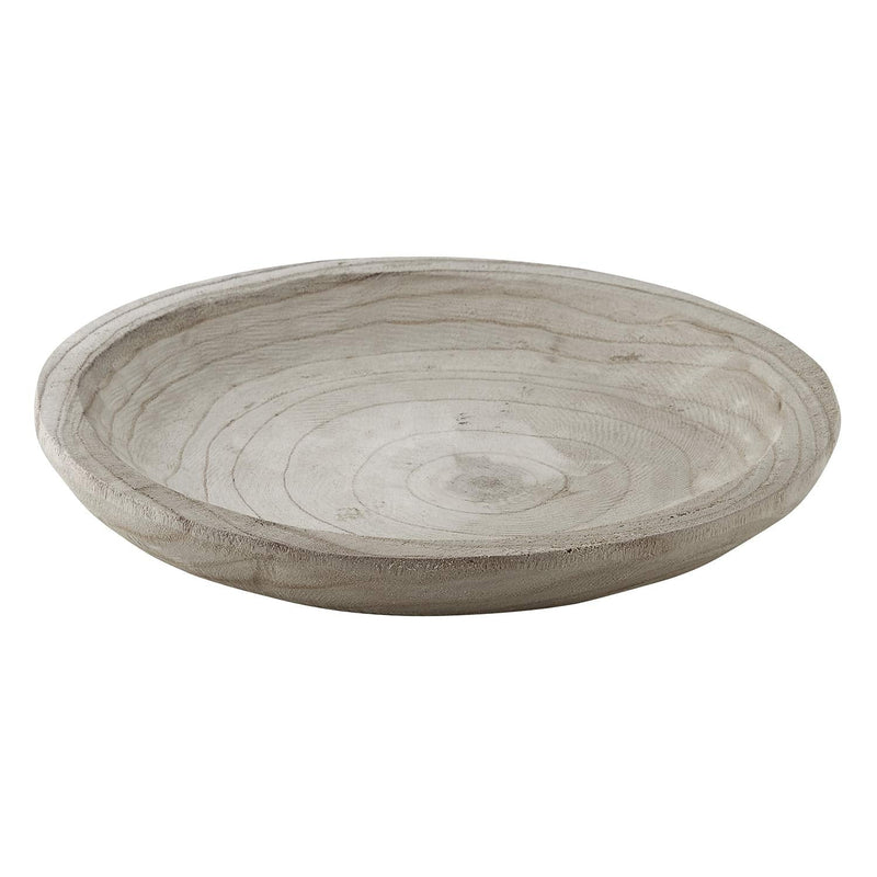 [Australia - AusPower] - Creative Brands Table Sugar Hand Carved Paulownia Wood Serving Bowl, Large, Grey 