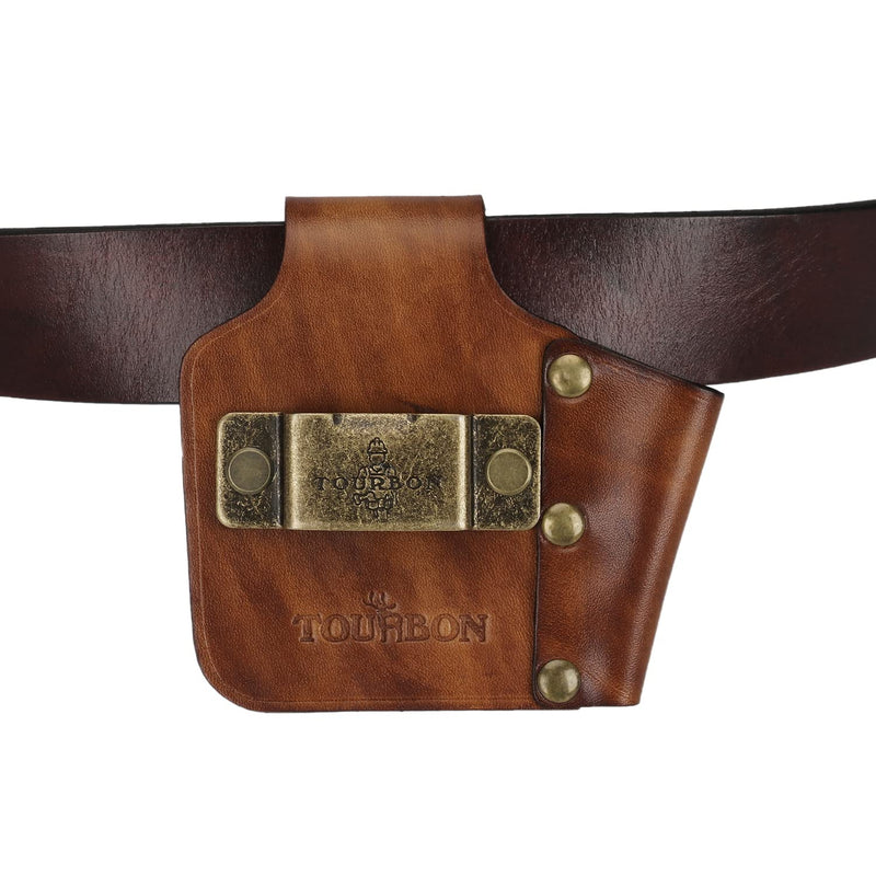 [Australia - AusPower] - Tourbon Leather Measuring Tape Screwdriver Holder Pocket Hitch Tool Holster 