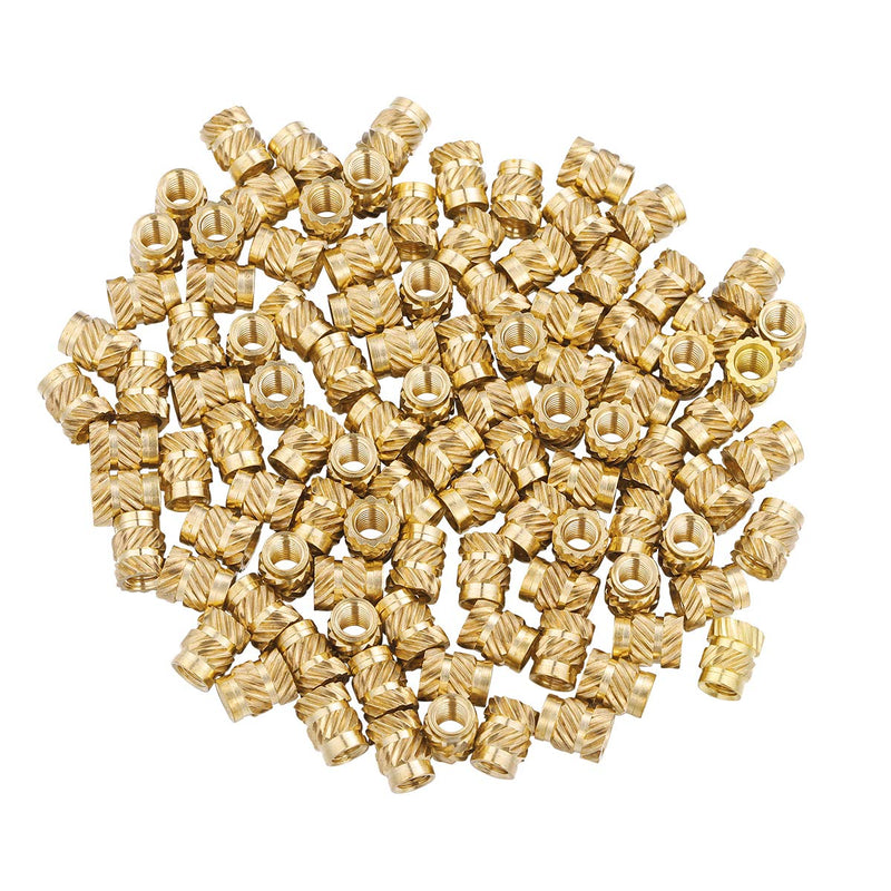 [Australia - AusPower] - iplusmile Brass Nuts Embedment Nut M3 Thread Brass Knurled Nuts Threaded Heat Set for Printing 3D Printer and More Projects (100pcs, 3x4.6x5.7mm) 