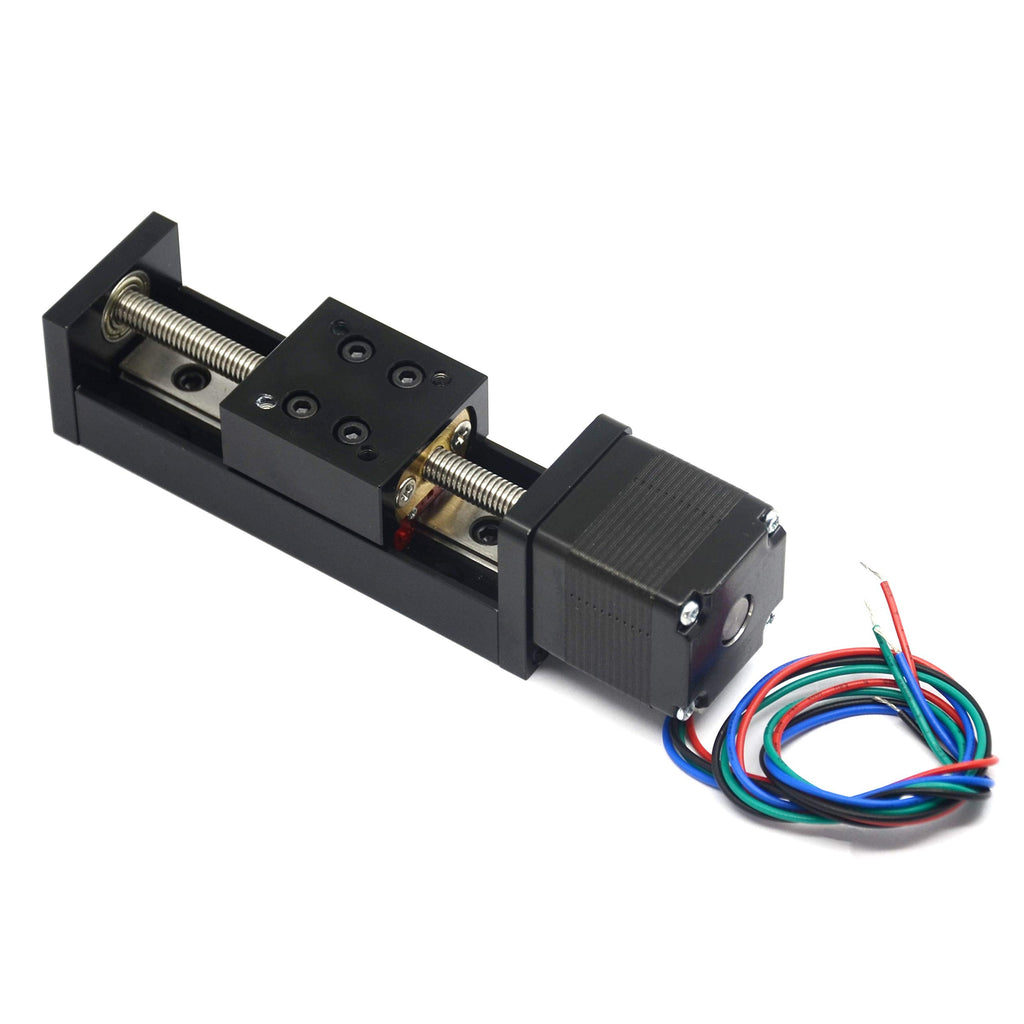 [Australia - AusPower] - Befenybay 50mm Effective Travel Length Mini Linear Rail Guide Lead Screw T6x1 with NEMA11 Stepper Motor for DIY CNC Router Parts X Y Z Linear Stage Actuator 