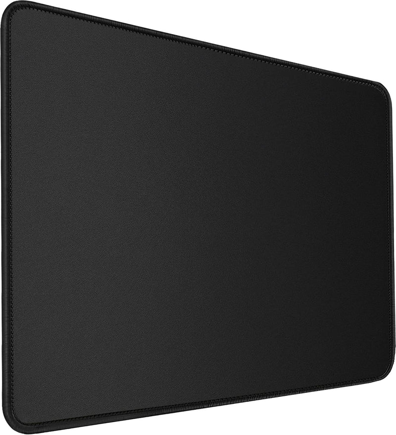 [Australia - AusPower] - Mouse Pad, Large Gaming Mouse Pad with Double Stitched Edges, 14.9 x 11.7 inches Premium-Textured & Waterproof Mousepad, Nonslip Natural Rubber Base Mouse pad for Laptop,Computer, Office, Home, Black 