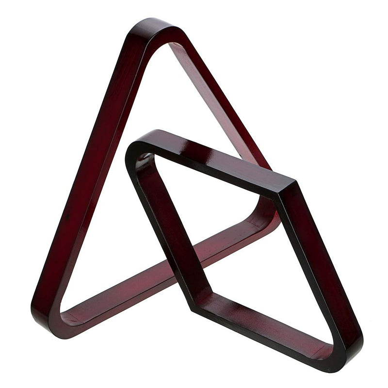 [Australia - AusPower] - OwnMy Set of 2 Wooden Billiard Ball Rack Set, Vintage Solid Wood Billiard 8-Ball Triangle Rack & 9-Ball Diamond Rack Table Pool Ball Racks 