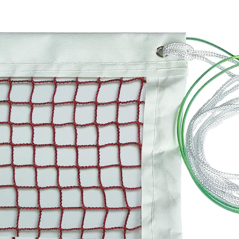 [Australia - AusPower] - DOURR Badminton Net, Outdoor Indoor Sports Classic Badminton Replacement Net with Steel Cable Ropes for Backyard Beach Garden Schoolyard (20 FT x 2.5 FT) (with Steel Cable Rope) 