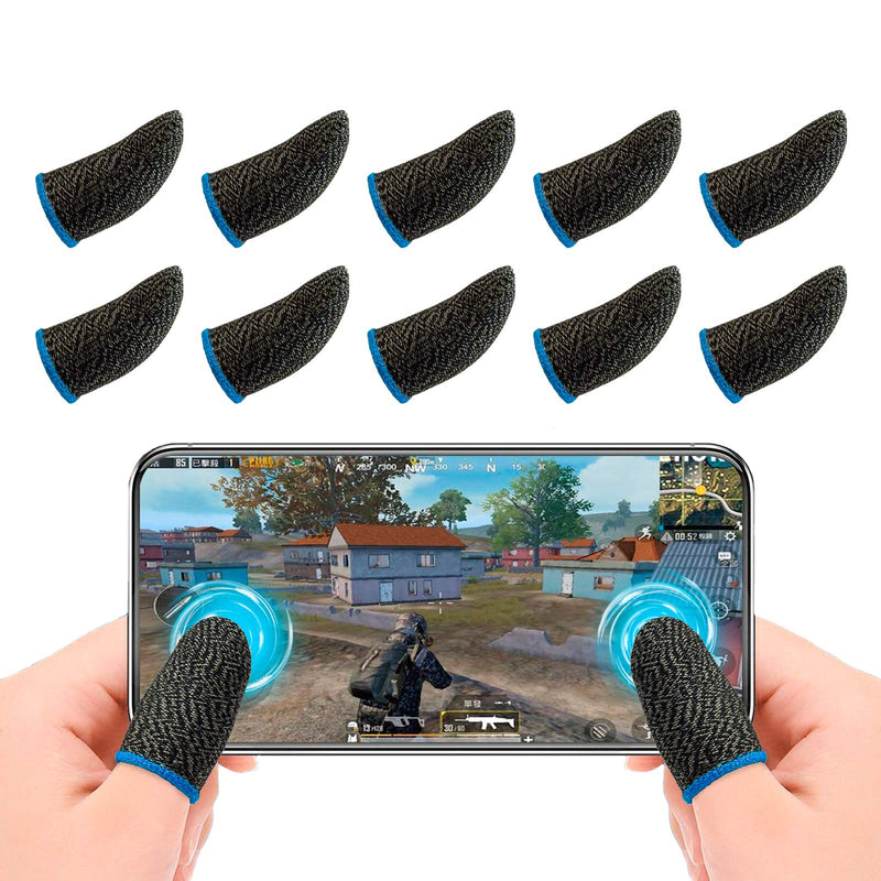 [Australia - AusPower] - Newseego Mobile Game Finger Sleeve[10 Pack], [Competition Version] Touch Screen Finger Sleeve Breathable Anti-Sweat Sensitive Shoot and Aim Keys for Rules of Survival/Knives Out for Android & iOS 10 Pack 