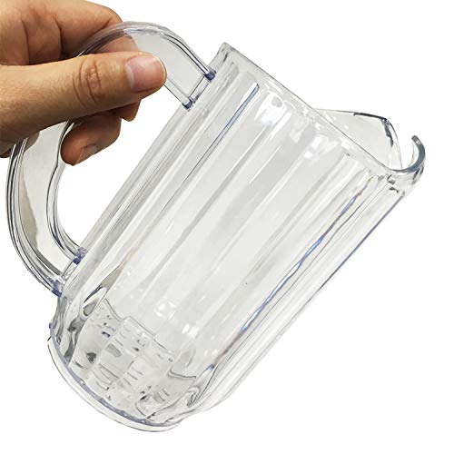 [Australia - AusPower] - Clear Foodservice Polycarbonate pitcher, Polycarbonate Beer pitcher,Polycarbonate decanters, Restaurant Water Pitcher, plastic beverages Pitcher (transparent, 46 oz) Transparent 