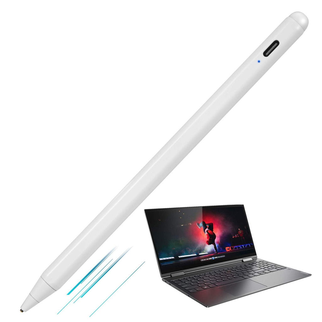 [Australia - AusPower] - Active Stylus Pens for Lenovo Yoga C740-15.6" FHD Touch Pencil, EDIVIA Electronic Digital Pencil with 1.5mm Ultra Fine Tip Stylus Pens for Lenovo Yoga C740,Good at Drawing and Writing,White 