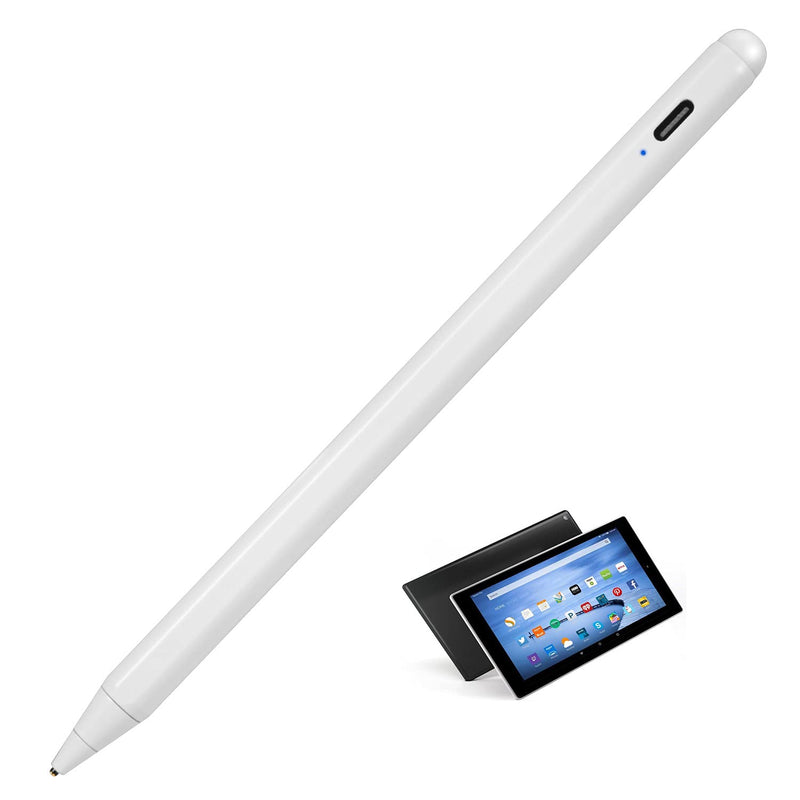 [Australia - AusPower] - Electronic Stylus Pen for Amazon HD Fire 10 Tablet Pencil, Active Digital Capacitive Pen for Amazon Fire HD 10 Tablet, High Precision with Ultra Fine Tip,Good at Drawing and Writing,White 