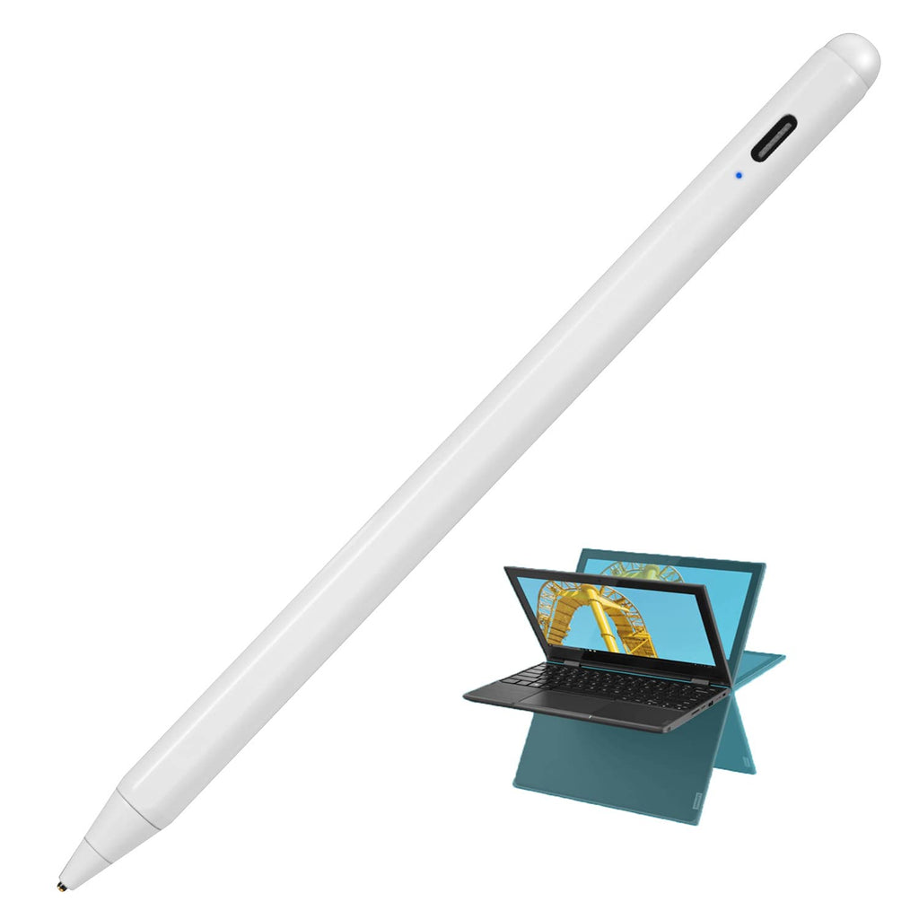 [Australia - AusPower] - Active Stylus Pen for Lenovo C940, Touch-Control and Type-C Rechargeable Digital Pen for Lenovo Yoga C940,Good at Sketching and Note-Taking on Yoga C940 White Drawing Stylus 