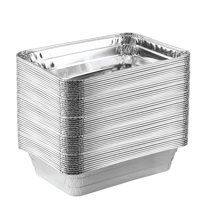 [Australia - AusPower] - Plasticpro Disposable 2 LB Aluminum Takeout Tin Foil Baking Pans 6'' X 8'' X 2'' Inch Bakeware - Cookware Perfect for Baking Cakes,Brownies,Bread, Meatloaf, Lasagna, or Lunchbox, Pack of 50 