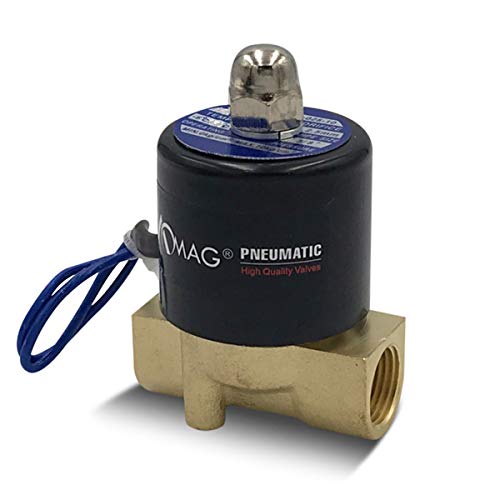 [Australia - AusPower] - 1/4" NPT Brass Electric Solenoid Valve 12V DC Normally Closed VITON (Standard USA Pipe Thread). Solid Brass, Direct Acting, Viton Gasket Solenoid Valve by AOMAG 0.25 Inch DC 12V 