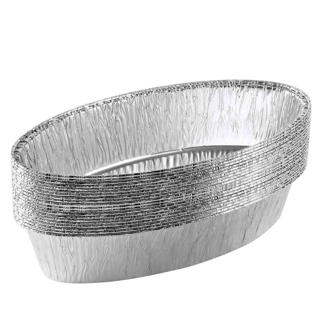 [Australia - AusPower] - Plasticpro Disposable Oval Loaf pan 5 LB Aluminum Takeout Tin Foil Baking Pans Bakeware - Cookware Perfect for Baking Cakes,Brownies,Bread, Meatloaf, Pack of 20 