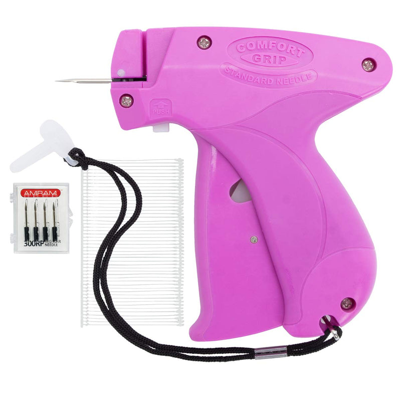 [Australia - AusPower] - Amram Comfort Grip Standard Tagging Gun for Clothing, Retail Price Tag Attacher, Kit Includes Purple Standard Tagger, 1,250 2-in Barbs Attachments, 5 Needles; Pro Quality, Easy to Use 1 Tagger, 1,250 2-in Attachments, 5 Needles 