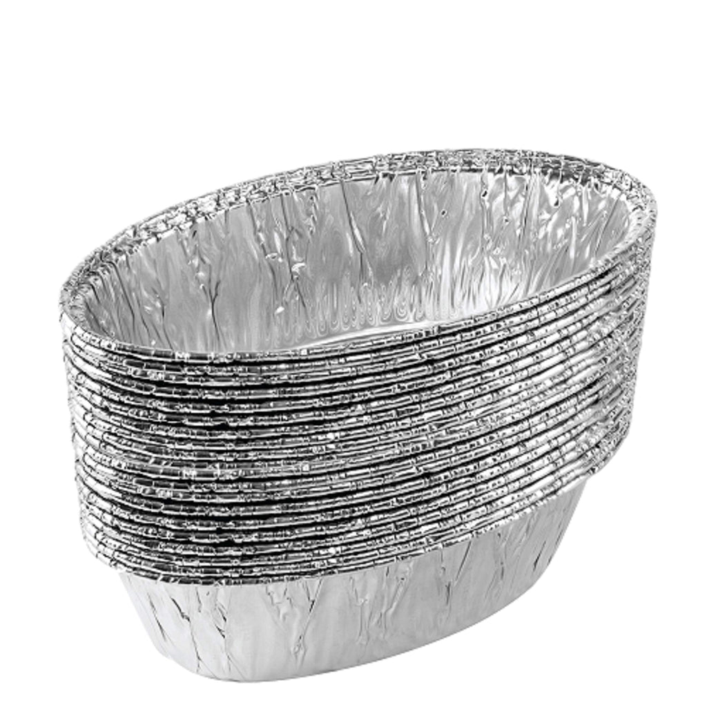 [Australia - AusPower] - Plasticpro Disposable Oval Loaf pan 3 LB Aluminum Takeout Tin Foil Baking Pans Bakeware - Cookware Perfect for Baking Cakes,Brownies,Bread, Meatloaf, Pack of 20 