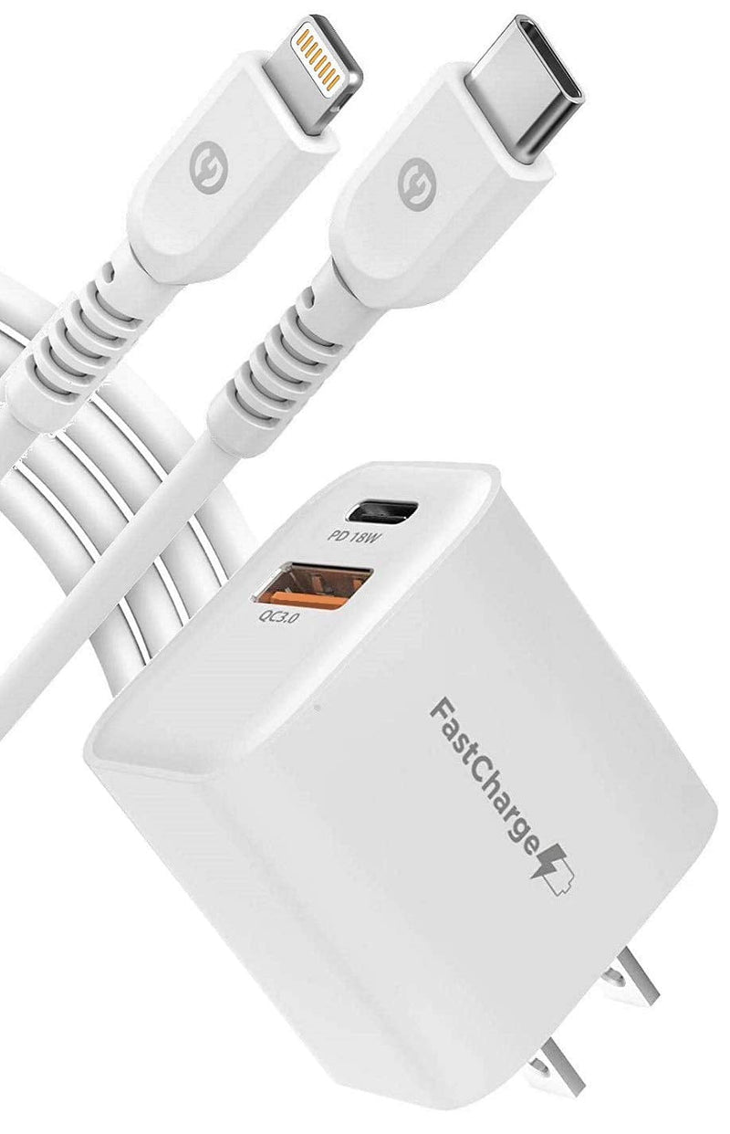 [Australia - AusPower] - Galvanox MFi Certified USB-C to Lightning Cable Dual Port iPhone Charger - Fast Charging Wall Power Adapter Compatible with iPhone 13/12 / Pro Max/iPhone 11 (PD Enabled) 