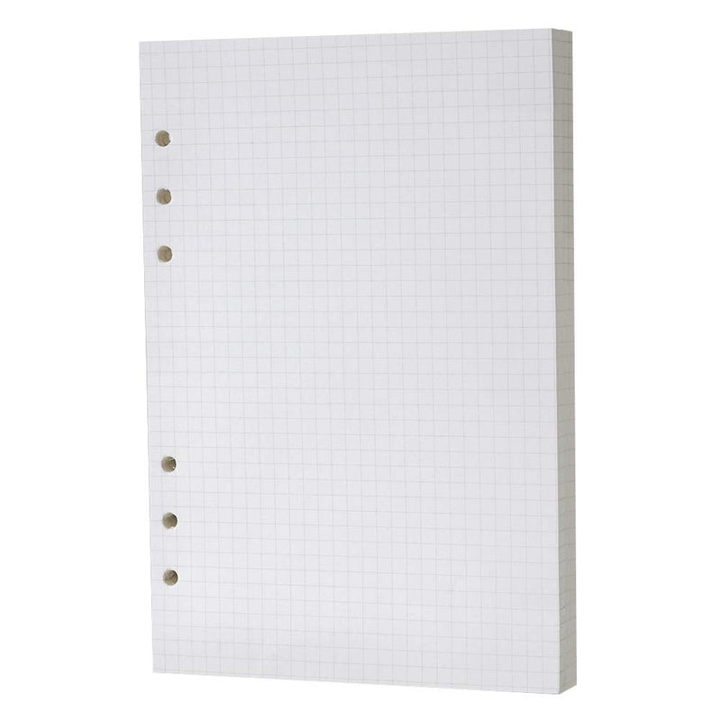[Australia - AusPower] - Grid Loose Leaf Notebook Paper 6 Hole Punched College Ruled Paper Notebooks for 6 Ring Binder Refillable Diary Notepads Eye Protection Beige Paper A5 Size A5 Grid Paper 