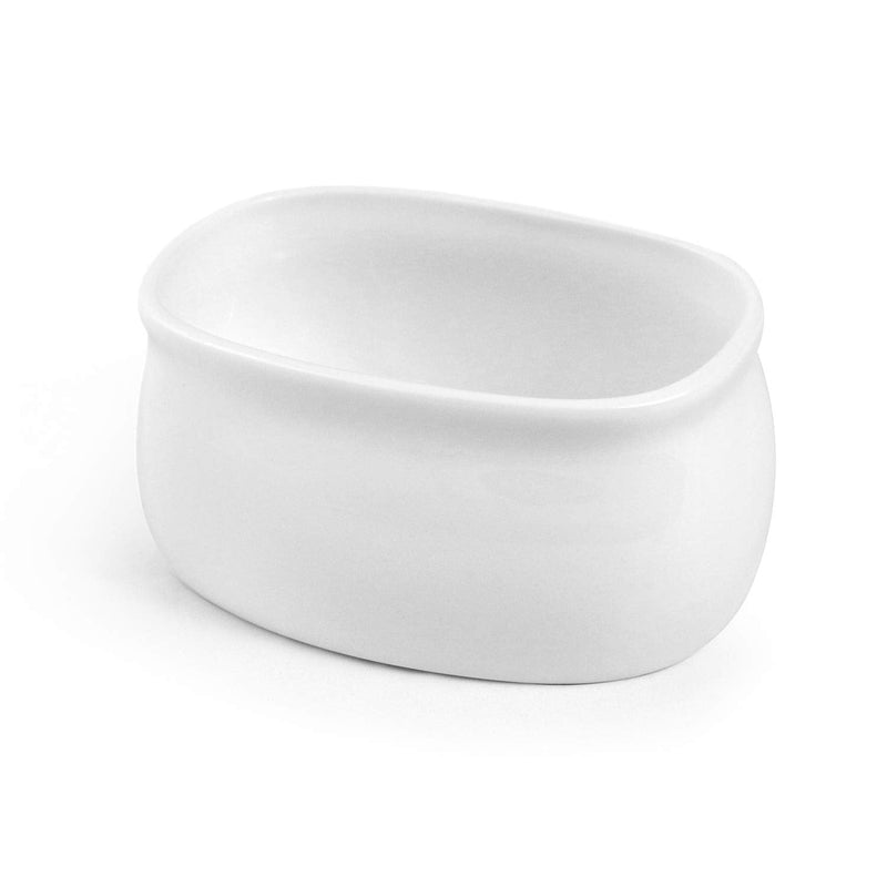 [Australia - AusPower] - QWORK Porcelain Sugar Bowl Salt Shaker Ceramic Sugar Packet Holder, White 1 pack 