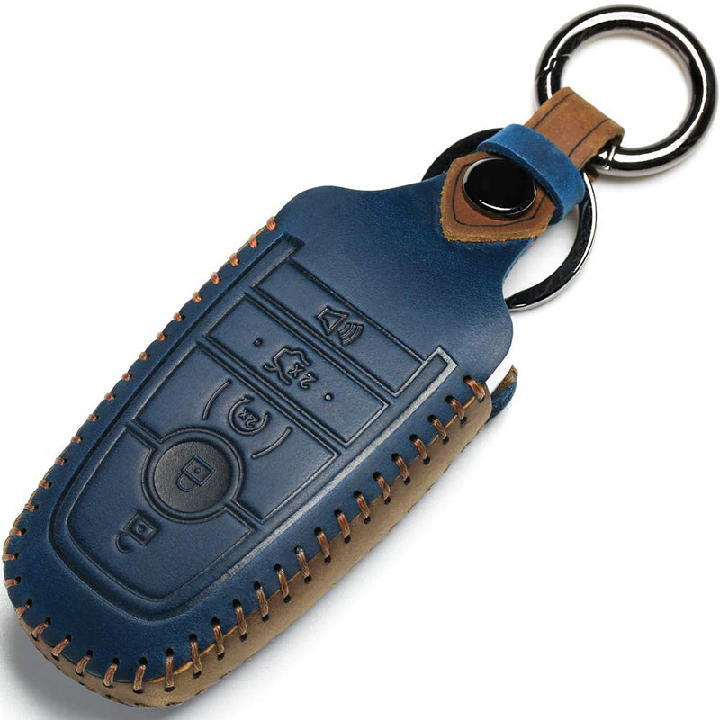 [Australia - AusPower] - Ford Dedicated Cover Key Fob Case Suit for Keyless Remote Control（A-Blue） A-Blue 