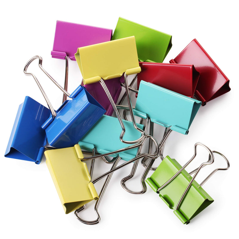 [Australia - AusPower] - Mr. Pen- Extra Large Binder Clips, 2 Inch, 12 Pack, Assorted Color, Binder Clips Extra Large, Big Binder Clips, Large Paper Clip, Large Paper Clamps, Binder Clamps, Large Binder Clips, Large Clip 