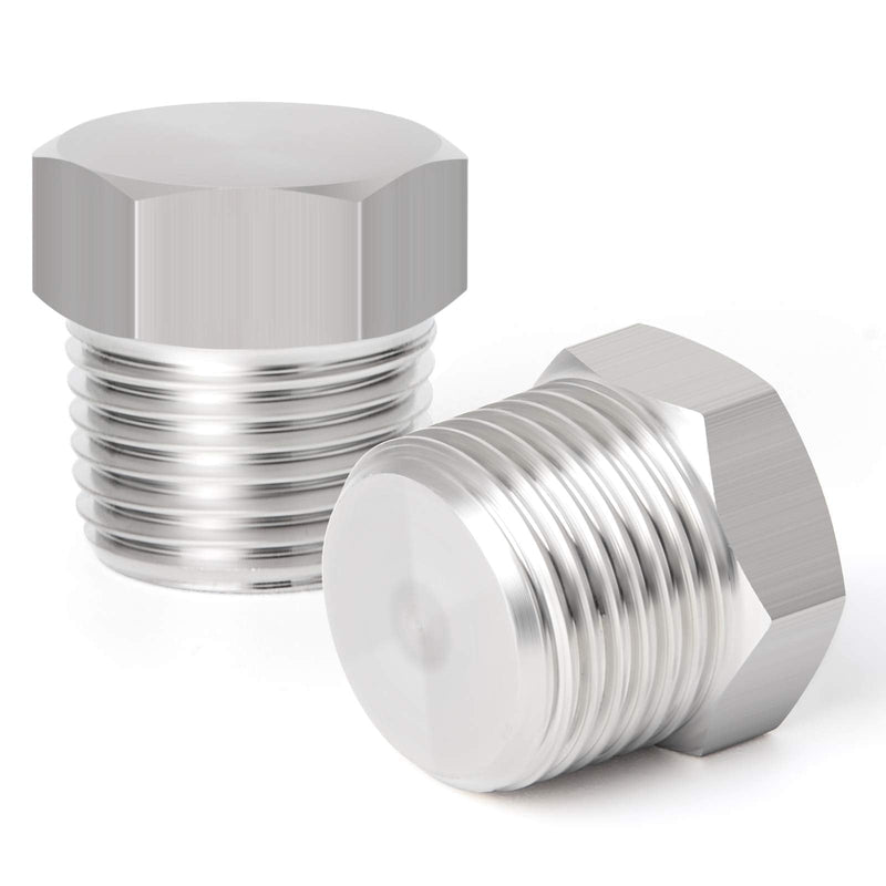 [Australia - AusPower] - TAISHER 5PCS Stainless Steel Outer Hex Thread Socket Pipe Plug Fitting 1/4" NPT Male 5 