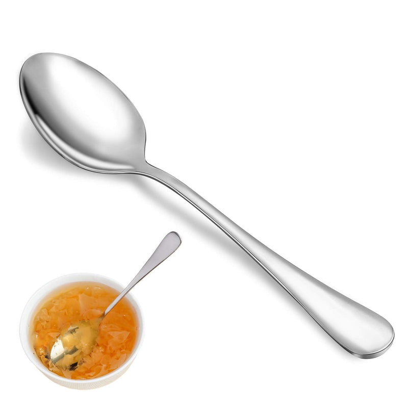 [Australia - AusPower] - Dinner Spoon Set,16 Pcs 7.3" Tablespoons,Premium Food Grade 18/10 Stainless Steel Spoons,Durable Metal Spoons,Tablespoon,Silverware Spoons Only,Mirror Finish & Dishwasher Safe,Use for Home,Restaurant 7.3" 