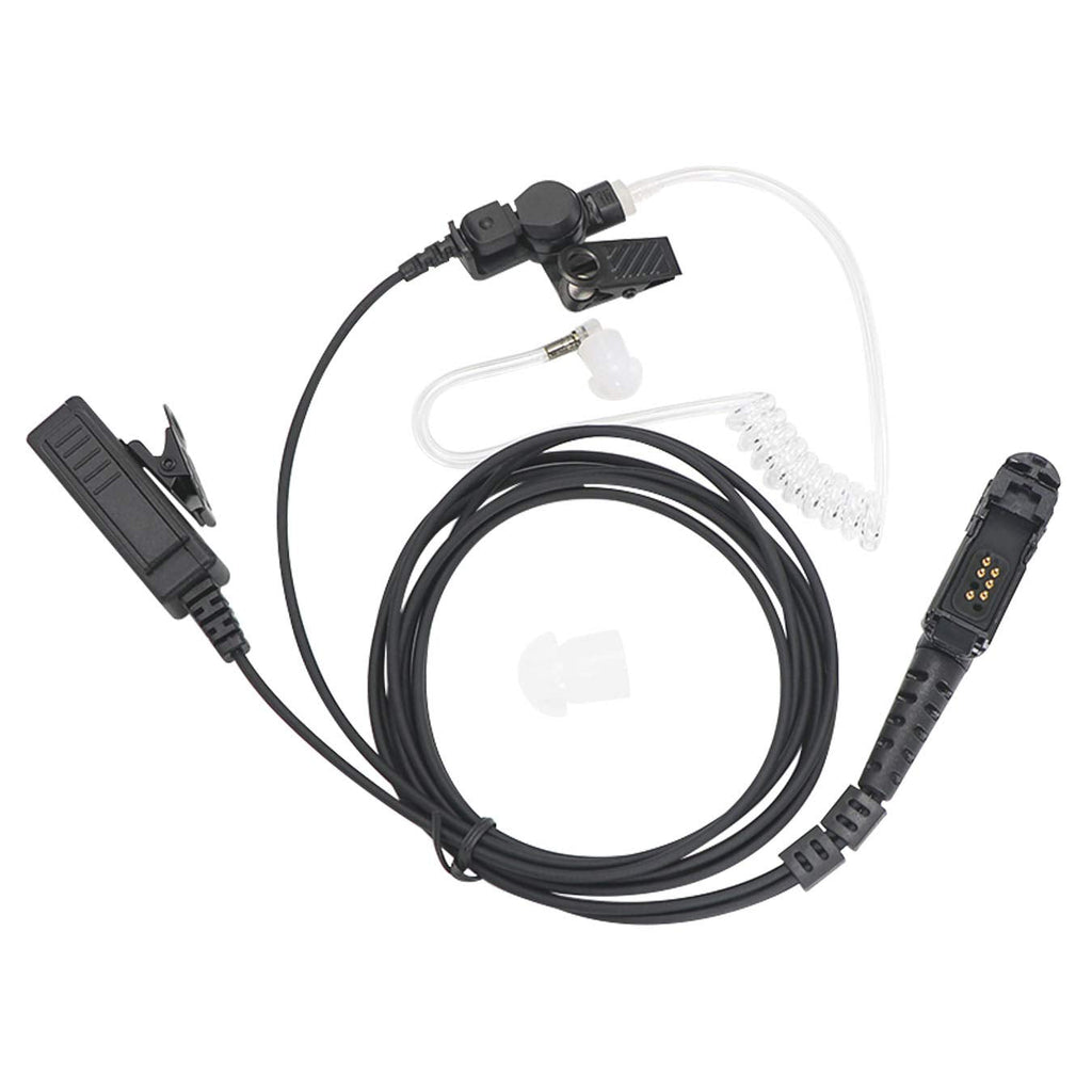 [Australia - AusPower] - Single Wire Earpiece with Reinforced Cable for Motorola Radios XPR3000 XPR3300 XPR3500 XPR3300e XPR3500e XPR 3300 3500 3300e 3500e, Acoustic Tube Headset, Compact PTT/Mic, Clear Audio Transmission 