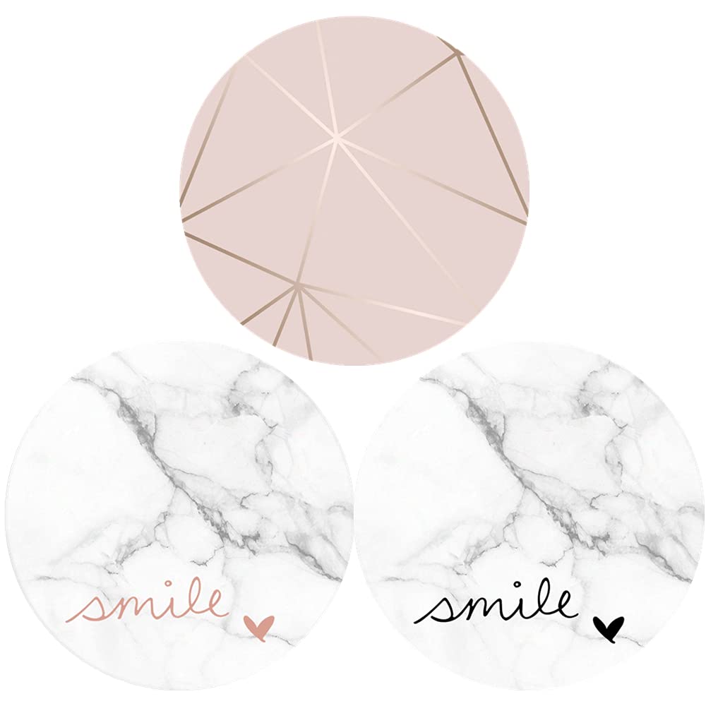 [Australia - AusPower] - Cell Phones and Tablets Stand (3 Pack) - White Marble Rose Gold and Black Smile Heart and Rose Gold 