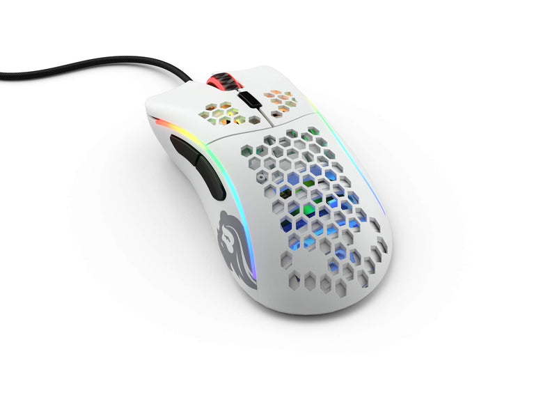[Australia - AusPower] - Glorious Gaming Mouse - Glorious Model D Minus Honeycomb Mouse - Superlight RGB PC Mouse - 62 g - Matte White Wired Mouse Model D- (Minus) 