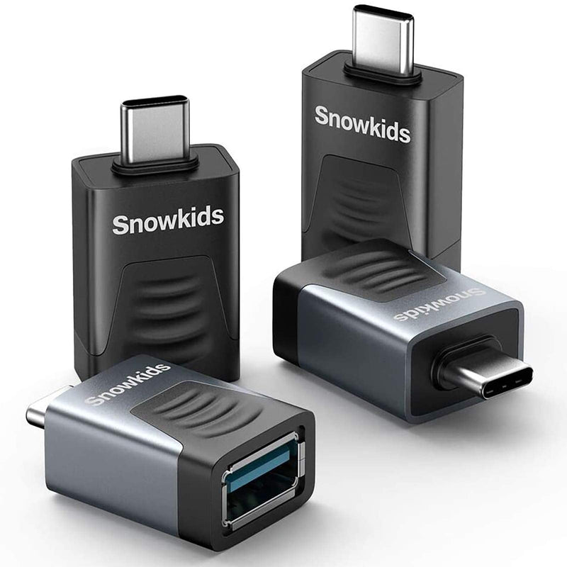 [Australia - AusPower] - USB C Adapter [4 Pack], Snowkids USB C to USB Adapter, Thunderbolt 3 to USB, Type-C to USB OTG Adapter for MacBook Pro 2019, for MacBook Air 2020, for iPad Pro 2020, and More Type-C Devices 
