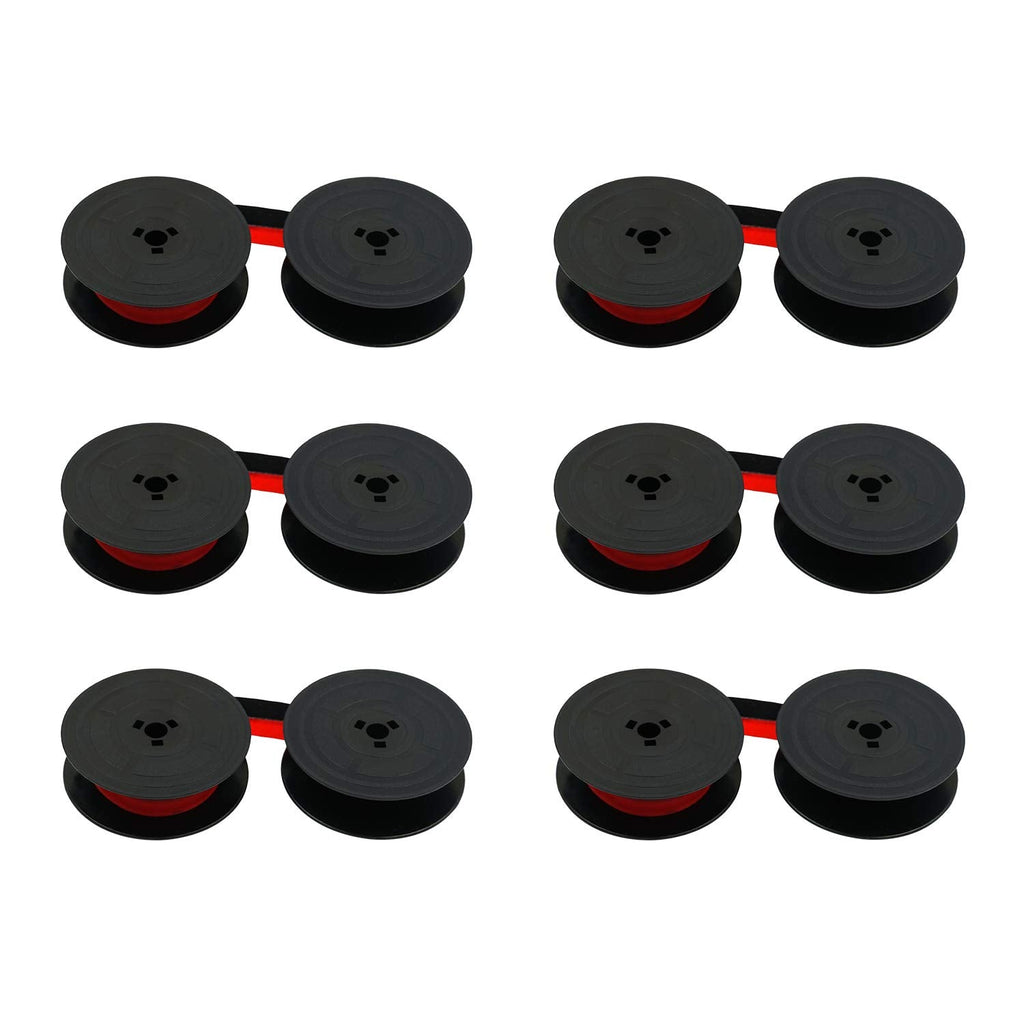 [Australia - AusPower] - Printerfield 6 Pack Compatible Typewriter Ink Ribbon for Olivetti GR.4/GR.8 - Black&Red 