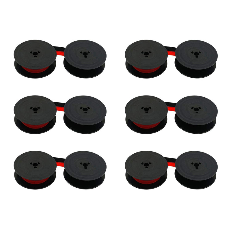 [Australia - AusPower] - Printerfield 6 Pack Compatible Typewriter Ink Ribbon for Olivetti GR.4/GR.8 - Black&Red 