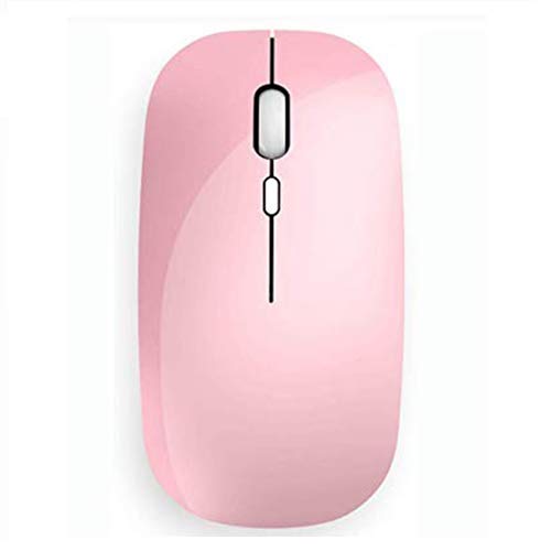[Australia - AusPower] - AI DAMI Slim Rechargeable Wireless Mouse, Wireless Mouse for Laptop Computer Mac Desktop Notebook PC，2.4G Wireless Mouse (Pink) 
