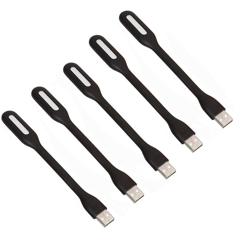 [Australia - AusPower] - (5 Pack) MaiJin Flexible Mini USB LED Light Lamp for Laptop Keyboard, Power Bank, Portable Night Light 