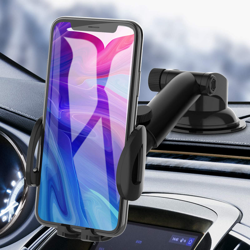 [Australia - AusPower] - Car Phone Holder Mount, bokilino Car Phone Mount - Cup Phone Holder for Car Dashboard Windshield, Sturdy Cup Holder Phone Mount Fit with All Mobile Phones 