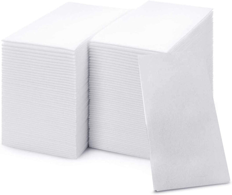 [Australia - AusPower] - shawberri 100 Large Disposable Guest Towels for Bathroom, Premium Linen-Like, Multi-Fold, Cloth-Feel Napkins, a Hygienic Solution for Kitchen, Party, Weddings and Events White - Premium Soft 